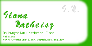 ilona matheisz business card